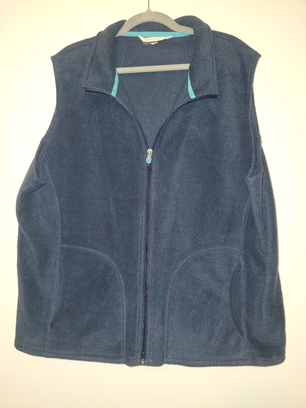 Woolrich Navy Blue Fleece Full-Zip Vest - Women